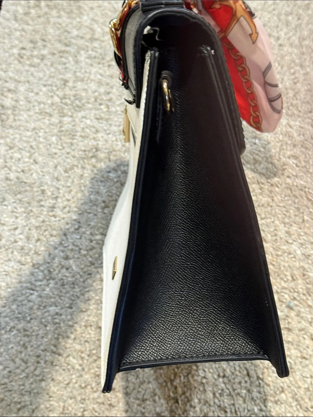 Aldo Black & White Leopard Purse w/ Scarf